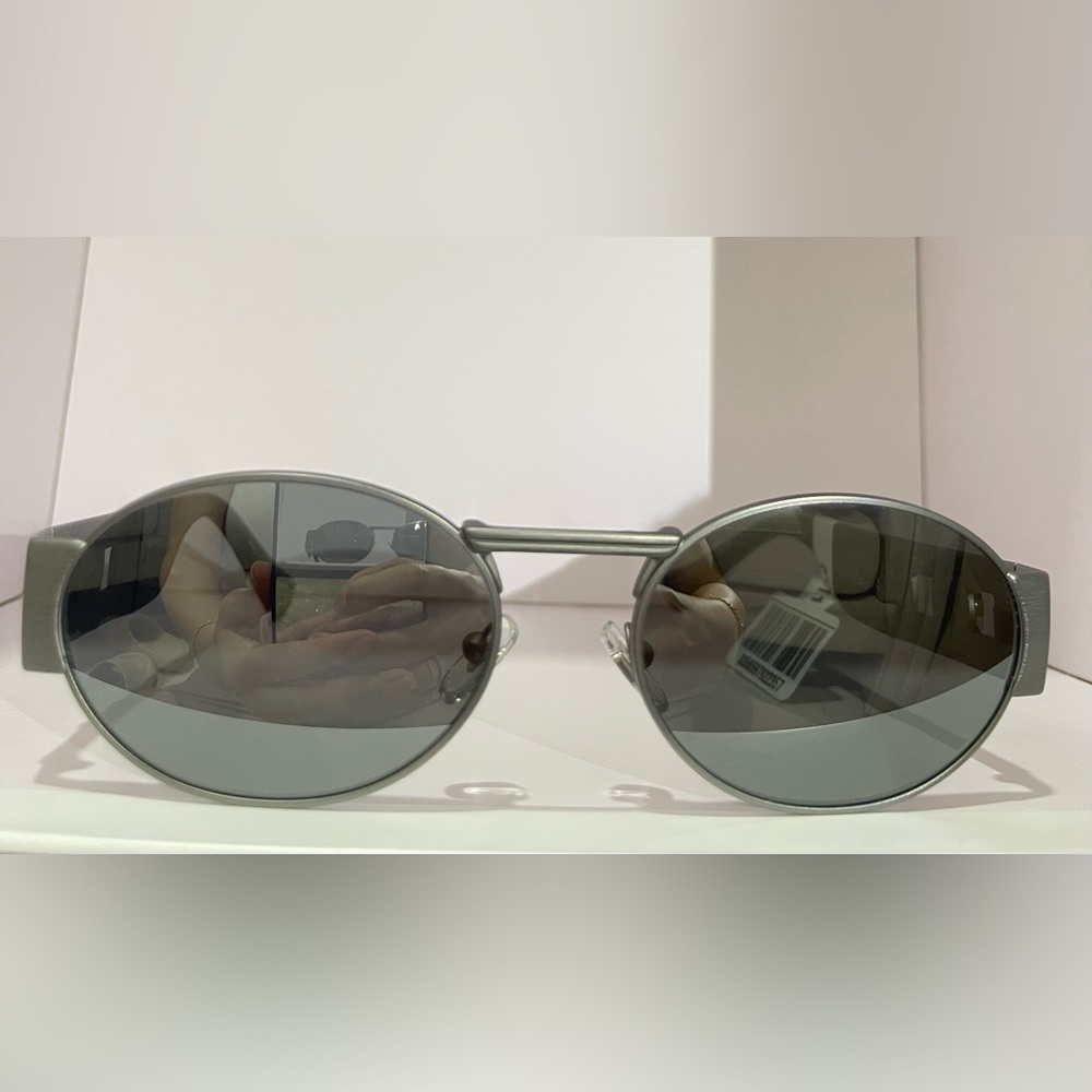 Versace Silver Oval Sunglasses